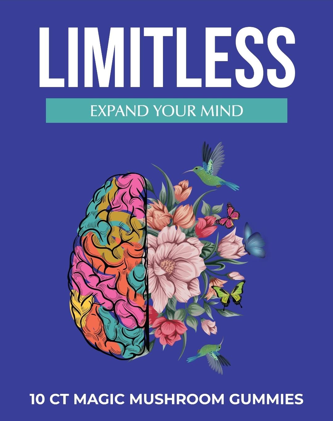 Blue Raspberry Limitless Magic Mushroom Gummies - Image 2